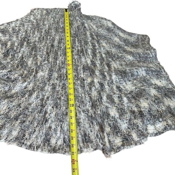 Katherine Barclay Montreal Sz L Multi Color Fuzzy Eyelash Open Front Sweater - Picture 8 of 8